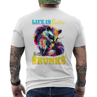 Lustiges Stinktier Leben Ist Besser Mit Stinktieren T-Shirt mit Rückendruck - Seseable De