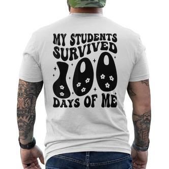 Meine Schüler Haben 100 Tageon Mir Überlebt Lustiger Lehrer T-Shirt mit Rückendruck - Seseable De