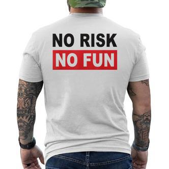 No Risk No Fun Sport Motivations T-Shirt mit Rückendruck - Seseable De