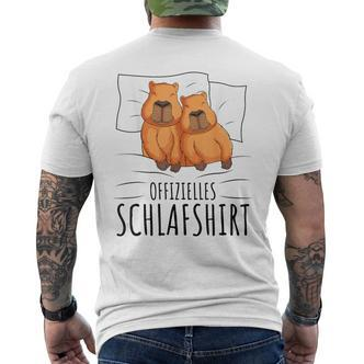 Official Capybara Pyjamas T-Shirt mit Rückendruck - Seseable De