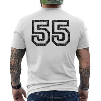 Rückennummer 55Intage SchwarzWeiß T-Shirt mit Rückendruck - Seseable De