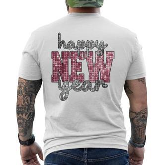 Silvester-Frohes Neues Jahr 2024-Party Blue T-Shirt mit Rückendruck - Seseable De