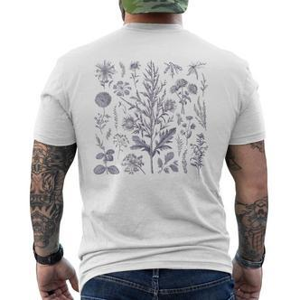 Vintage-Inspirierte Blume Botanischer Naturforscher T-Shirt mit Rückendruck - Seseable De