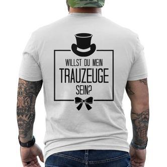 Willst Du Mein Trauzeugsein Sein Bester Kumpel Wedding T-Shirt mit Rückendruck - Seseable De