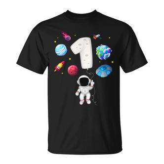 1 Astronaut Geburtstagsfeier 1 Jahr Altes Astronomie-Kostüm T-Shirt - Seseable De