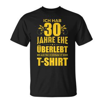 30 Jahreerheiratet Slogan T-Shirt - Seseable De