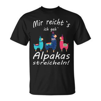 Alpaca And Lamas Mir Reichts Ich Geh Alpacas Strokes T-Shirt - Seseable De