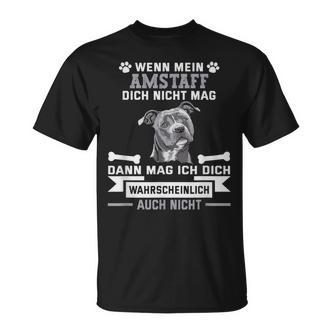 Amstaff Hund T-Shirt für Hunde-Liebhaber, Lustiger Spruch in Schwarz - Seseable De