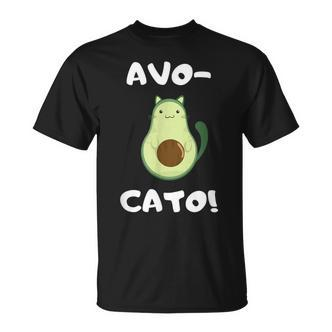 Avo-Cato Cat Avocado Meow Cat T-Shirt - Seseable De