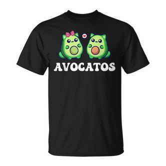 Avogato Avocado Paar Katze Kätzchenegan Avocatos T-Shirt - Seseable De