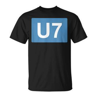 Berlin U-Bahn Line U7 Souvenir T-Shirt - Seseable De