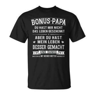 Bonus Papa Men’S Stepfather Leben Besser Gemacht German Text T-Shirt - Seseable De