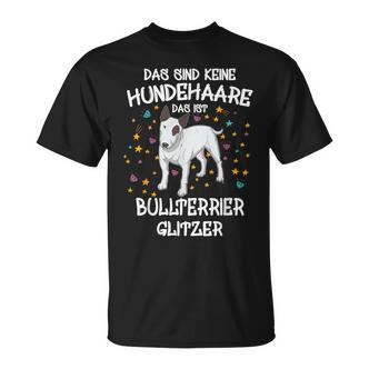 Bull Terrier Glitter Dog Owners Dog Holder Dog T-Shirt - Seseable De