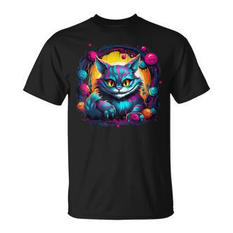 Cheshire Cat Alice In Wonderland Cool Graphic T-Shirt - Seseable De