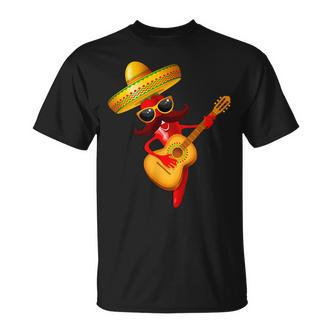 Cinco De Mayo Mexikanische Lustige Gitarre Lets Fiesta Cinco De Mayo T-Shirt - Seseable De