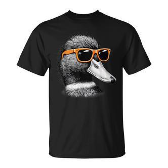 Coole Stockente Mit Sonnenbrille Grafikkunst T-Shirt - Seseable De