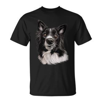 Cute Face Border Collie Dog T-Shirt - Seseable De
