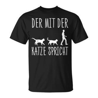 Der Mit Der Katze Speaks Katzenpapa The Mit Cat T-Shirt - Seseable De