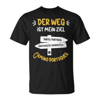 Der Weg Ist Mein Ziel Pilgern Camino Portugues German Language T-Shirt - Seseable De