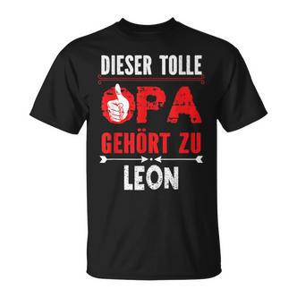 Dieser Tolle Opa Gegehört Zu Leon Opi German Langu T-Shirt - Seseable De