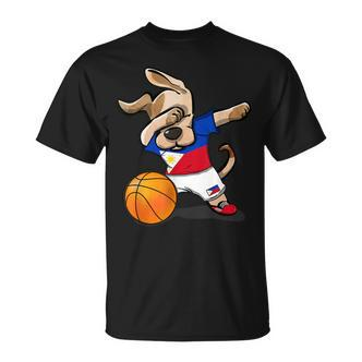 Dog Dabbing Basketball Philippines Jersey Sport Lover  T-Shirt - Seseable De