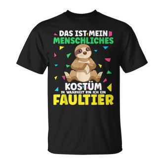 Faultier Outfit Für Faultier Liebhaber Für Kinder Fasching T-Shirt - Seseable De