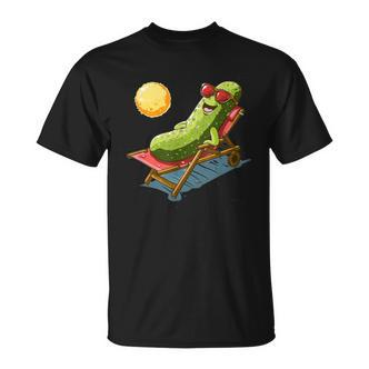 acation Pickle Liebt Sonnenbaden Im Sommer Und Liegestühle T-Shirt - Seseable De