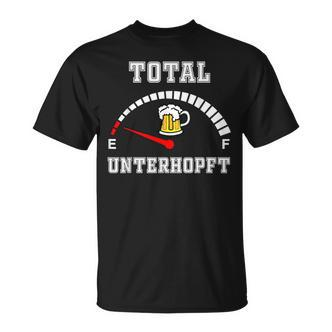 Herren T-Shirt Total Unterhopft, Bier Tankanzeige Motiv - Seseable De