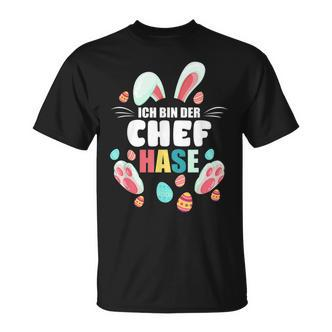 Ich Bin Der Chef Rabbit Easter Bunny Family Partner T-Shirt - Seseable De