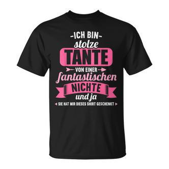 Ich Bin Stolze Tanteon Einer Fantastischen Niece Tanten German T-Shirt - Seseable De