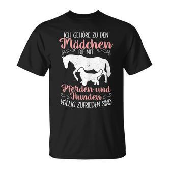 Ich Gehöre zu den Mädchen: Pferdereiten & Hunde T-Shirt - Seseable De