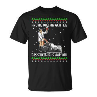 Ideen Humorvoll Frohe Weihnachten Scheißhaus Voll Schwarz T-Shirt - Seseable De