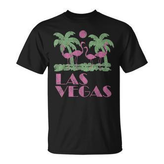 Las Vegas Flamingo Palmenmotiv T-Shirt, Trendiges Sommeroutfit - Seseable De