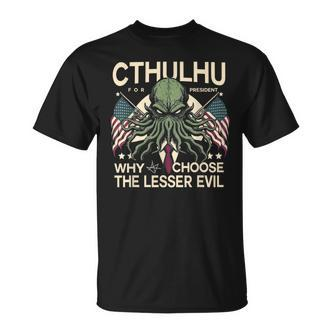 Lustige Wahlen 2024 Cthulhu Für Präsident T-Shirt - Seseable De
