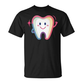Niedlicher Lächelnder Zahn Trendiges Für Zahnärzte T-Shirt - Seseable De