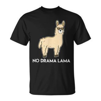 No Drama Lama Fun For Lama & Alpaka Fans T-Shirt - Seseable De