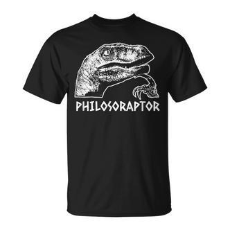 Philosoraptor Meme Philosophy Dinosaur T-Shirt - Seseable De