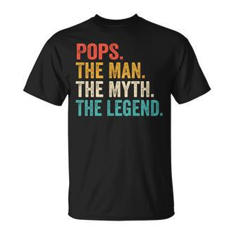 Pops Der Mann Der Mythos Die Legende Popsatertags-Vintage T-Shirt - Seseable De
