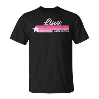 Rosaintage Lina Name Retro Für Mädchen T-Shirt - Seseable De