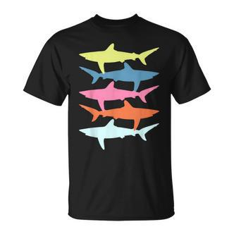 Shark Vintage Summer Beach Surfer  T-Shirt - Seseable De