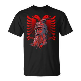 Skanderbeg Albanian National Hero Eagle Kosovo Albaner T-Shirt - Seseable De