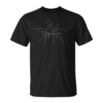 U-Bahn Netzplan Berlin Souvenir Öpnv Hauptstadt T-Shirt - Seseable De