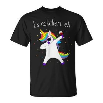 Unicorn Dab Saufen Es Escaliert Eh Frauen Jga Slogan T-Shirt - Seseable De