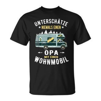Unterschätze Niemal Einen Opa Mit Einen Campervan Rentner T-Shirt - Seseable De