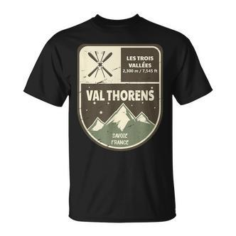 Val Thorens Les Trois Vallées Savoie France Vintage T-Shirt - Seseable De