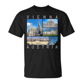 Vienna Austria Souvenir Vienna Famous Landmarks T-Shirt - Seseable De