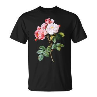Vintage & Pink Rose T-Shirt - Seseable De