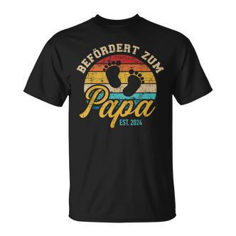 Vintage Retro Befördert Zum Papa 2024 T-Shirt - Seseable De