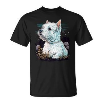 West Highland Terrier Dog On Westie Lover T-Shirt - Seseable De