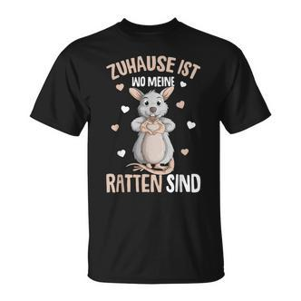 Zuhause Ist Wo Meine Ratten Sind Hausratten German Lang T-Shirt - Seseable De